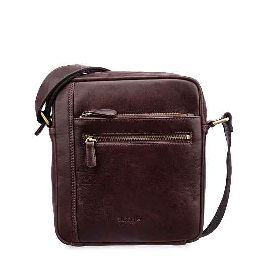 Сумка через плечо Dr.Koffer из натуральной кожи коричневая