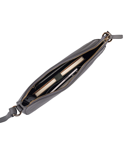 Женская сумка Dr. Koffer из натуральной кожи серая