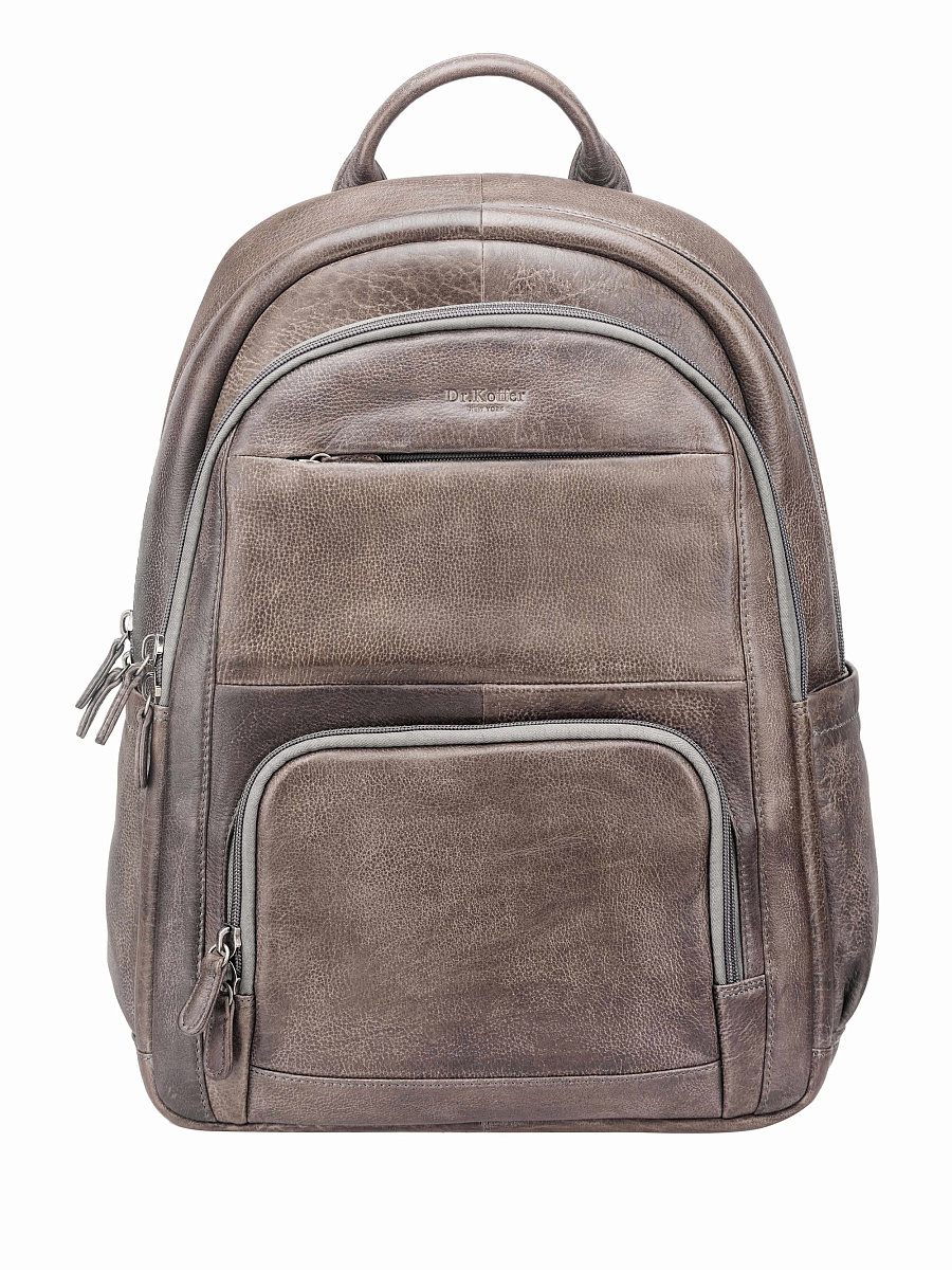 Рюкзак Dr. Koffer из натуральной кожи серый