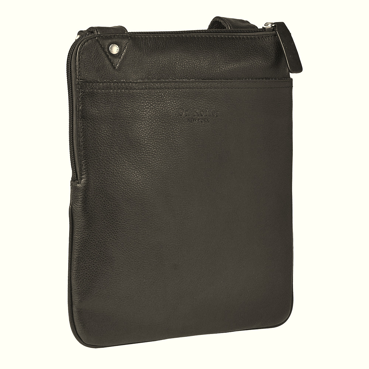 Сумка через плечо Dr.Koffer из натуральной кожи черная
