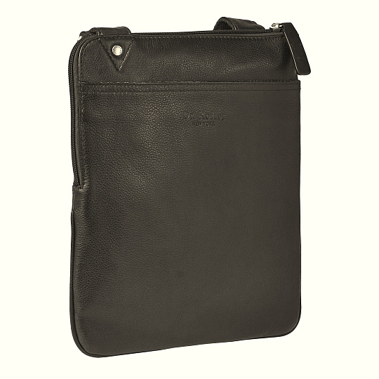 Сумка через плечо Dr.Koffer из натуральной кожи черная