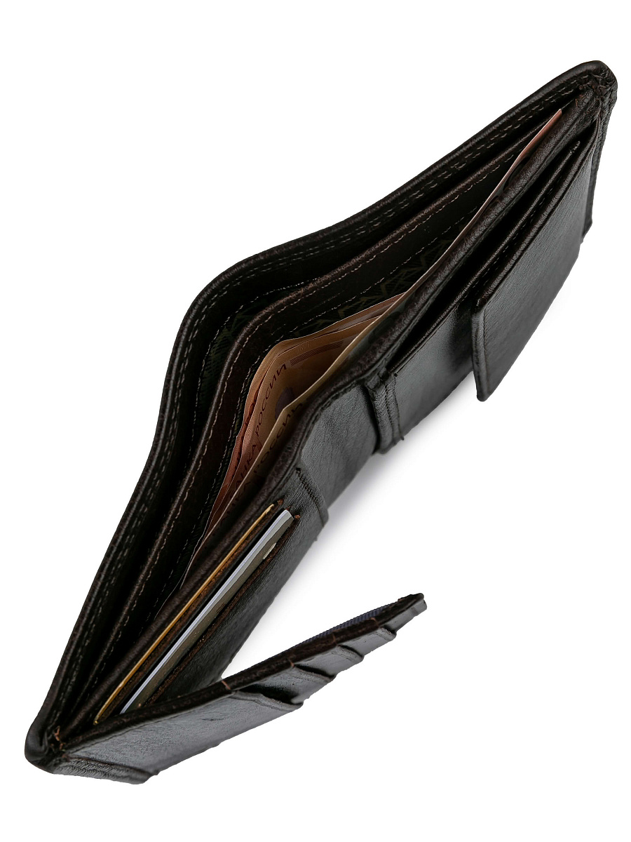 Портмоне Dr.Koffer из натуральной кожи коричневое