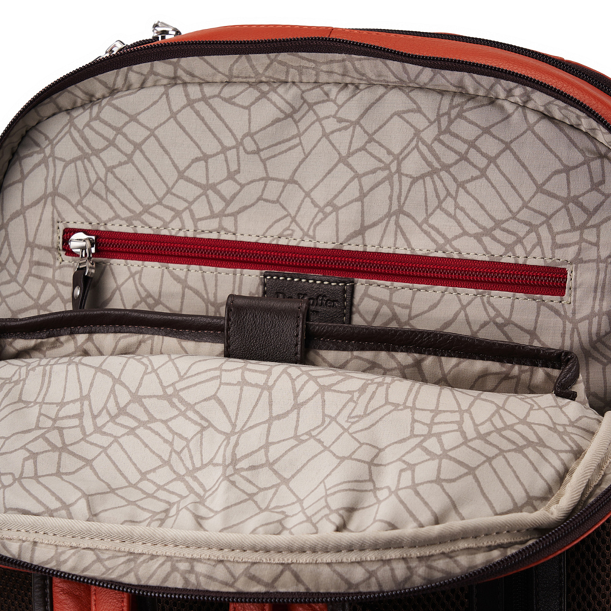 Рюкзак Dr.Koffer из натуральной кожи оранжевый