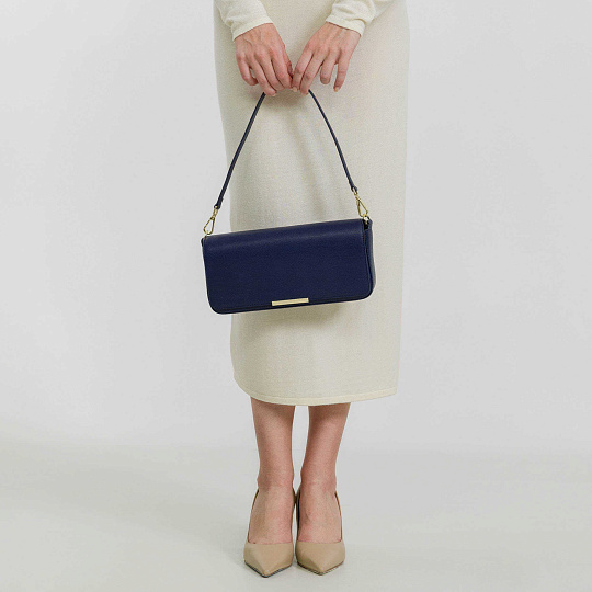 Женская сумка  Dr. Koffer из натуральной кожи синяя