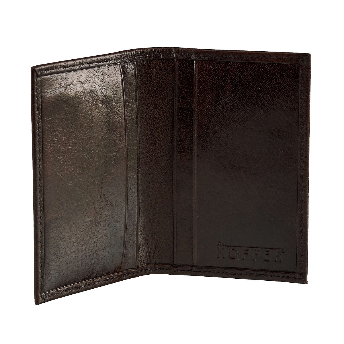 Визитница Dr.Koffer из натуральной кожи темно-коричневая