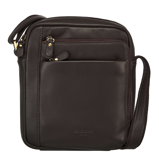 Сумка через плечо Dr.Koffer из натуральной кожи коричневая