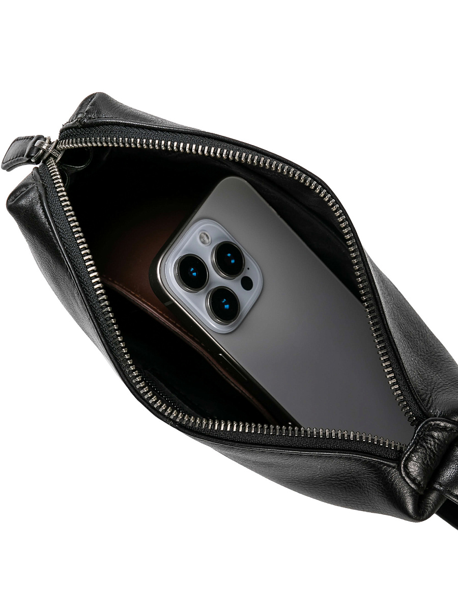 Сумка-визитка Dr. Koffer из натуральной кожи черная