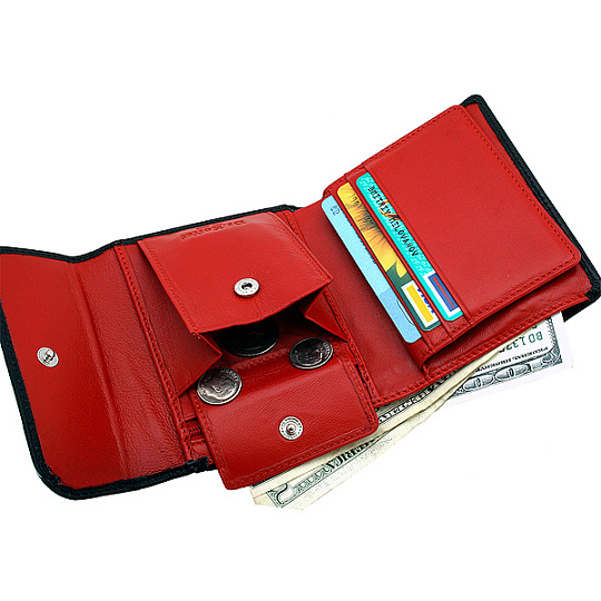 Кошелек Dr.Koffer из натуральной кожи красный