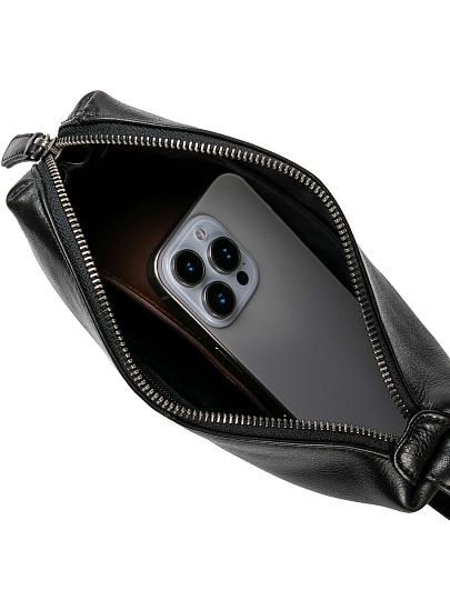 Сумка-визитка Dr. Koffer из натуральной кожи черная