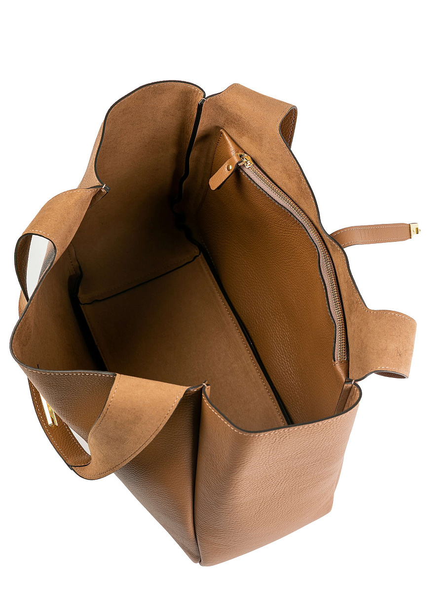 Женская сумка Dr.Koffer из натуральной кожи коричневая