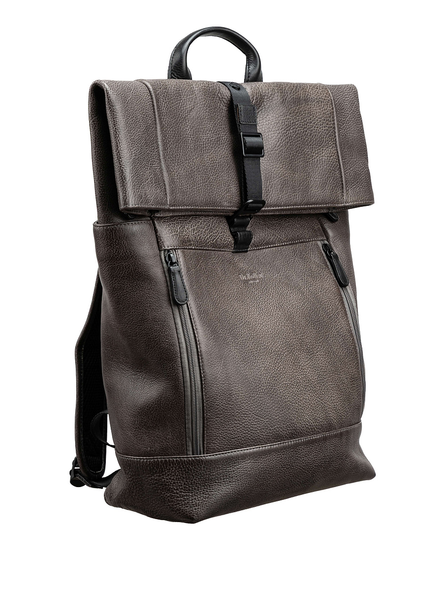 Рюкзак Dr. Koffer из натуральной кожи серый