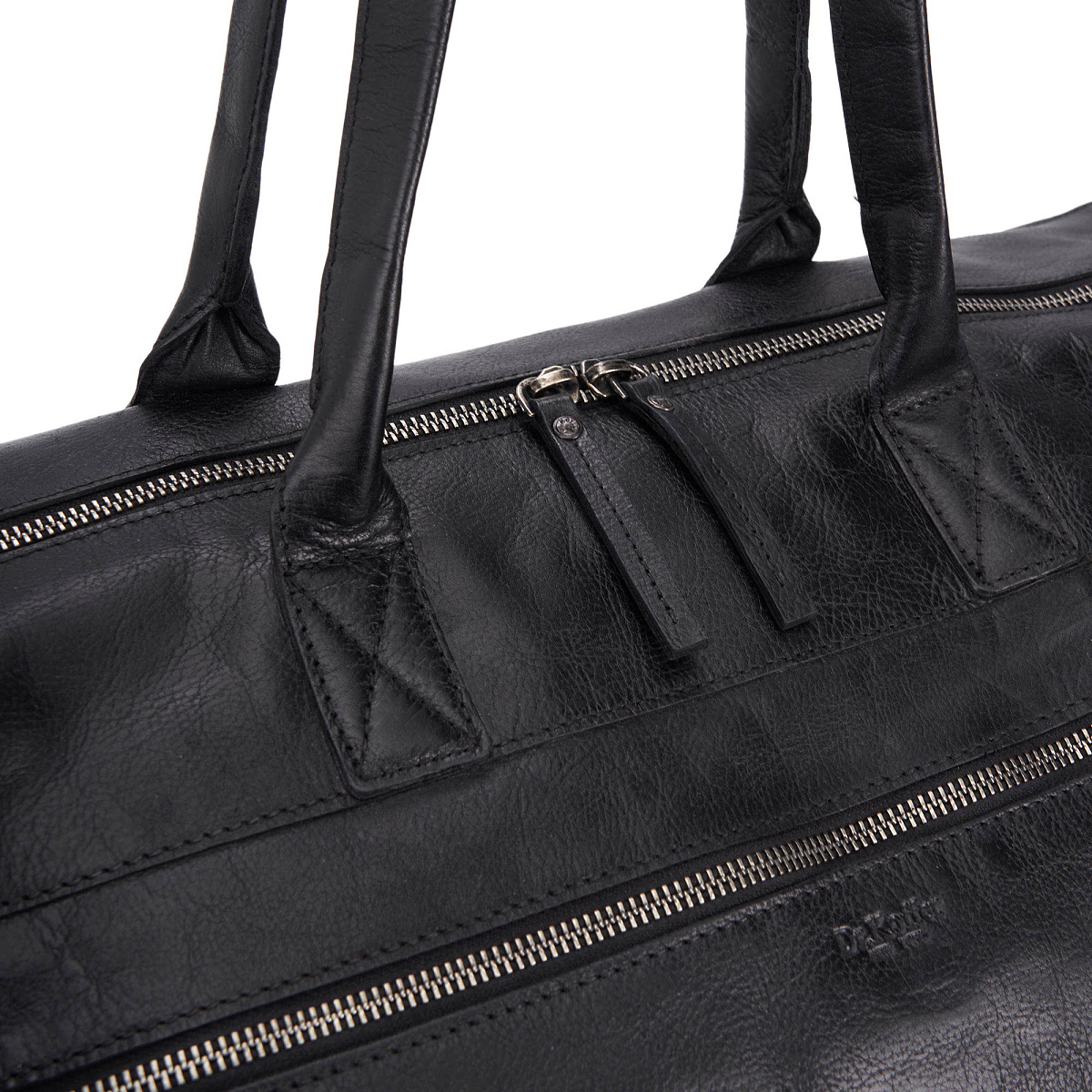 Сумка дорожная Dr.Koffer из натуральной кожи черная