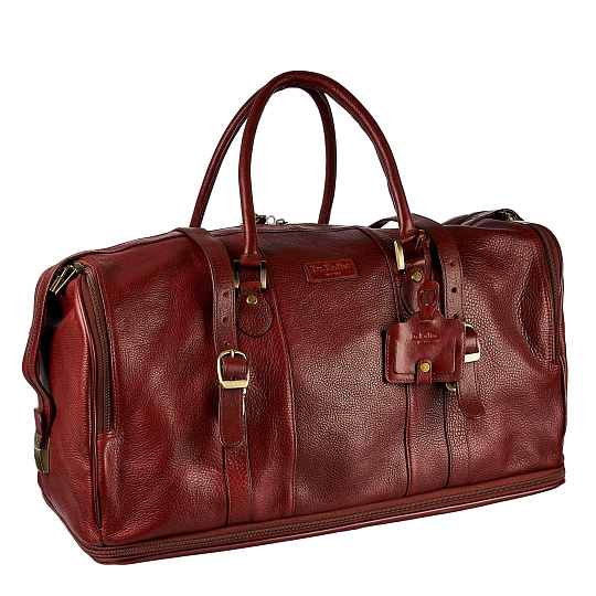 Сумка дорожная Dr.Koffer из натуральной кожи коричневая