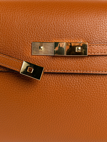 Женская сумка Dr. Koffer из натуральной кожи коричневая