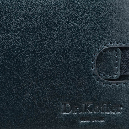 Зажим для денег Dr.Koffer из натуральной кожи синий