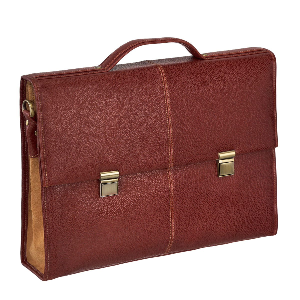 Портфель Dr.Koffer из натуральной кожи светло-коричневый