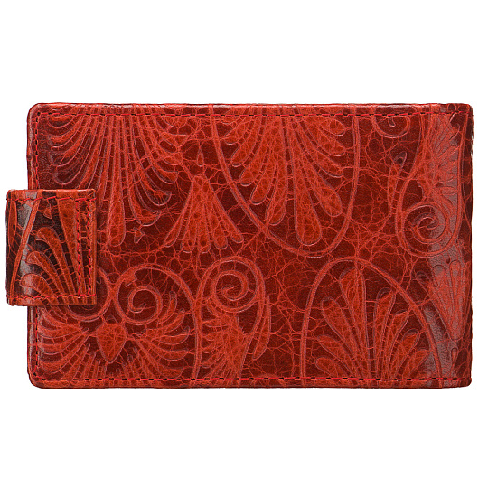 Визитница Dr.Koffer из натуральной кожи бордовая