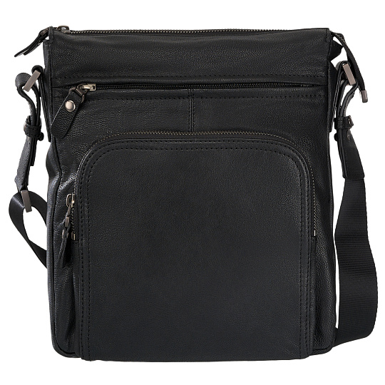 Сумка через плечо Dr.Koffer из натуральной кожи черная