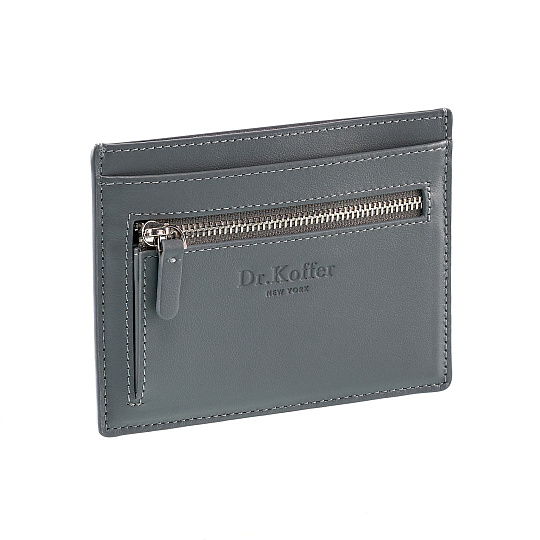 Кошелек Dr.Koffer из натуральной кожи серый