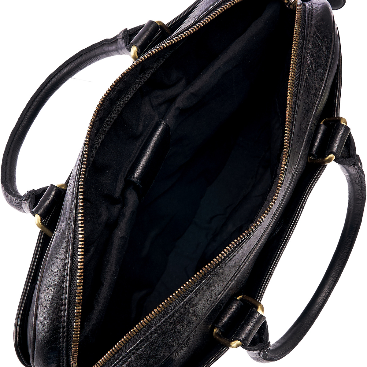 Деловая сумка Dr.Koffer из натуральной кожи черная