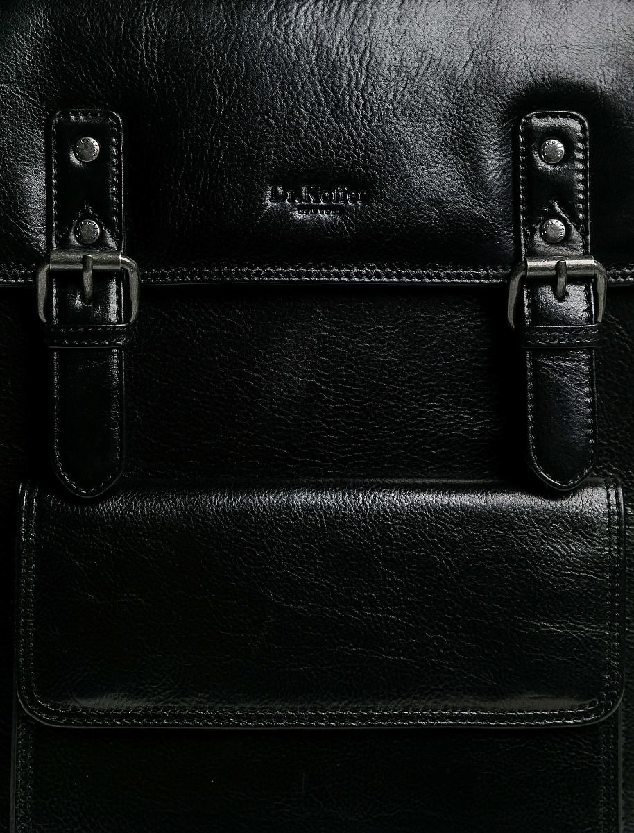 Рюкзак Dr.Koffer из натуральной кожи черный