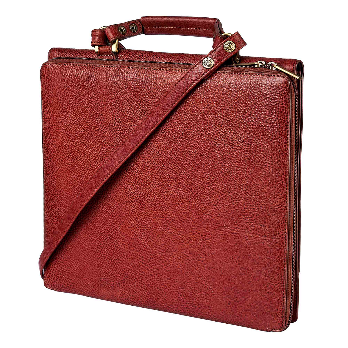 Деловая сумка Dr.Koffer из натуральной кожи коричневая