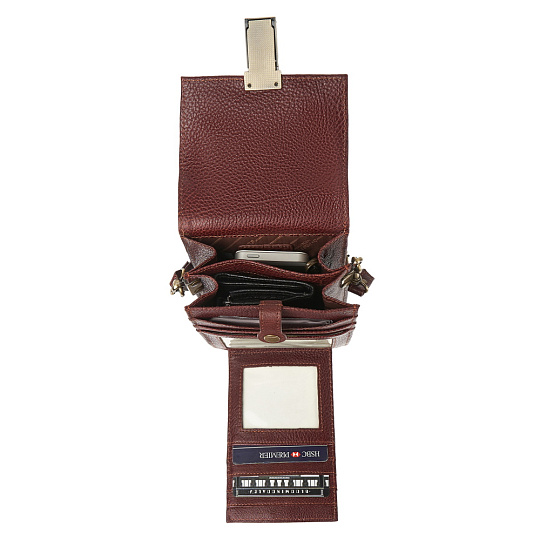 Сумка через плечо Dr.Koffer из натуральной кожи коричневая