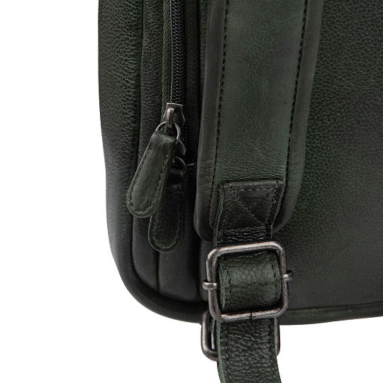 Рюкзак Dr.Koffer из натуральной кожи зеленый