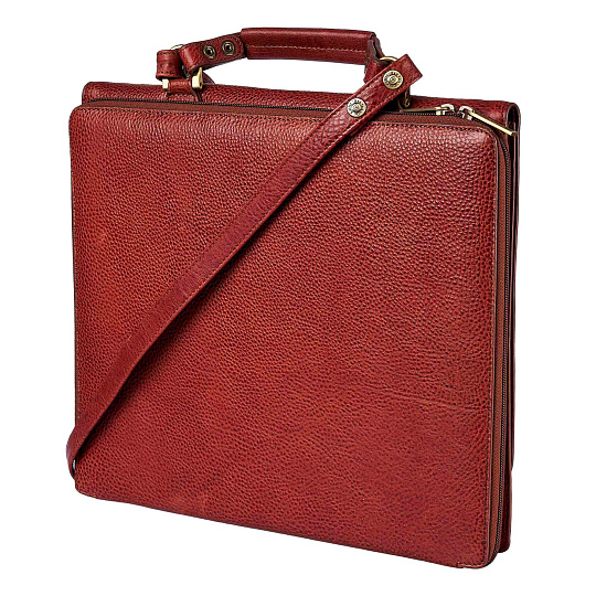 Деловая сумка Dr.Koffer из натуральной кожи коричневая