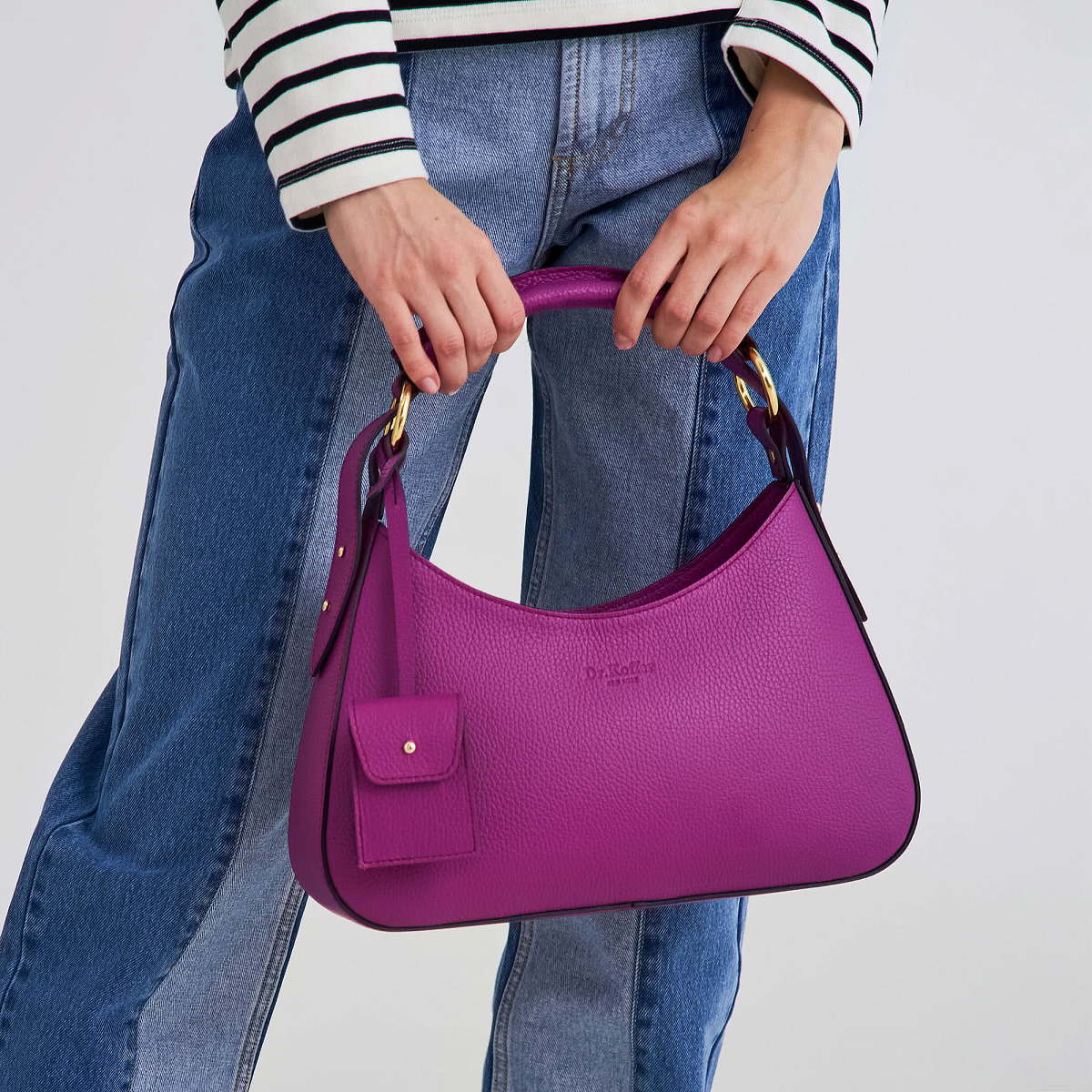 Женская сумка Dr. Koffer из натуральной кожи розовая