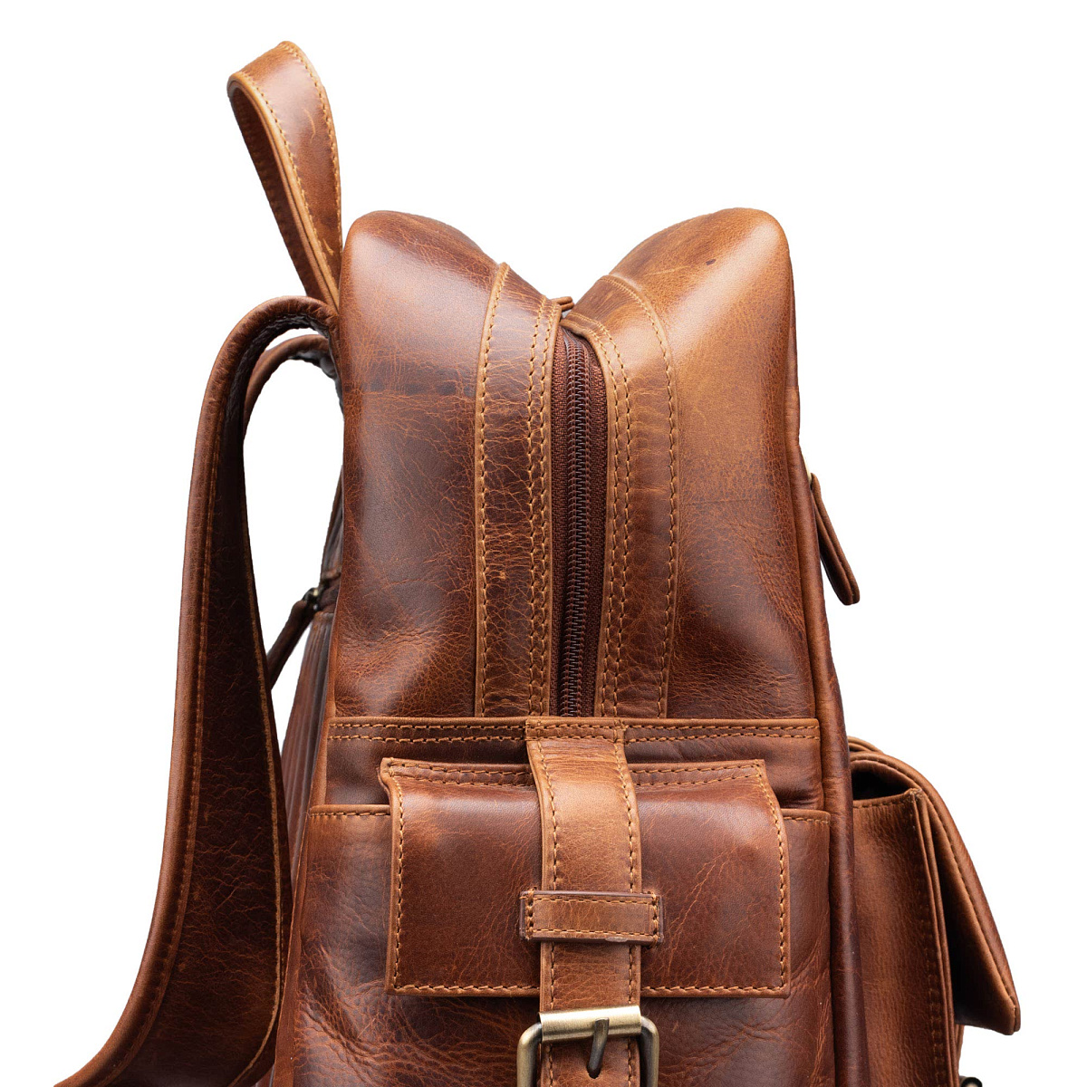 Рюкзак Dr.Koffer из натуральной кожи светло-коричневый