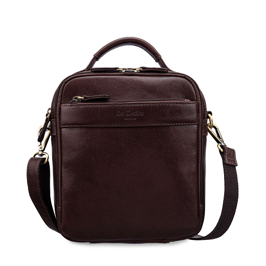 Сумка через плечо Dr.Koffer из натуральной кожи коричневая