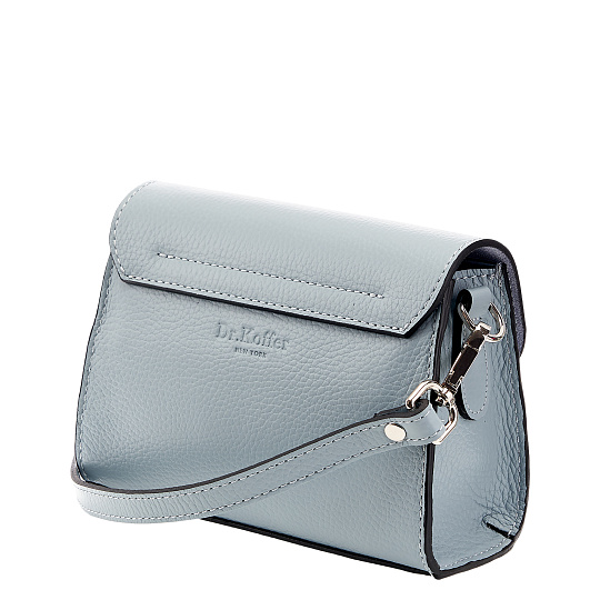 Женская сумка Dr. Koffer из натуральной кожи голубая