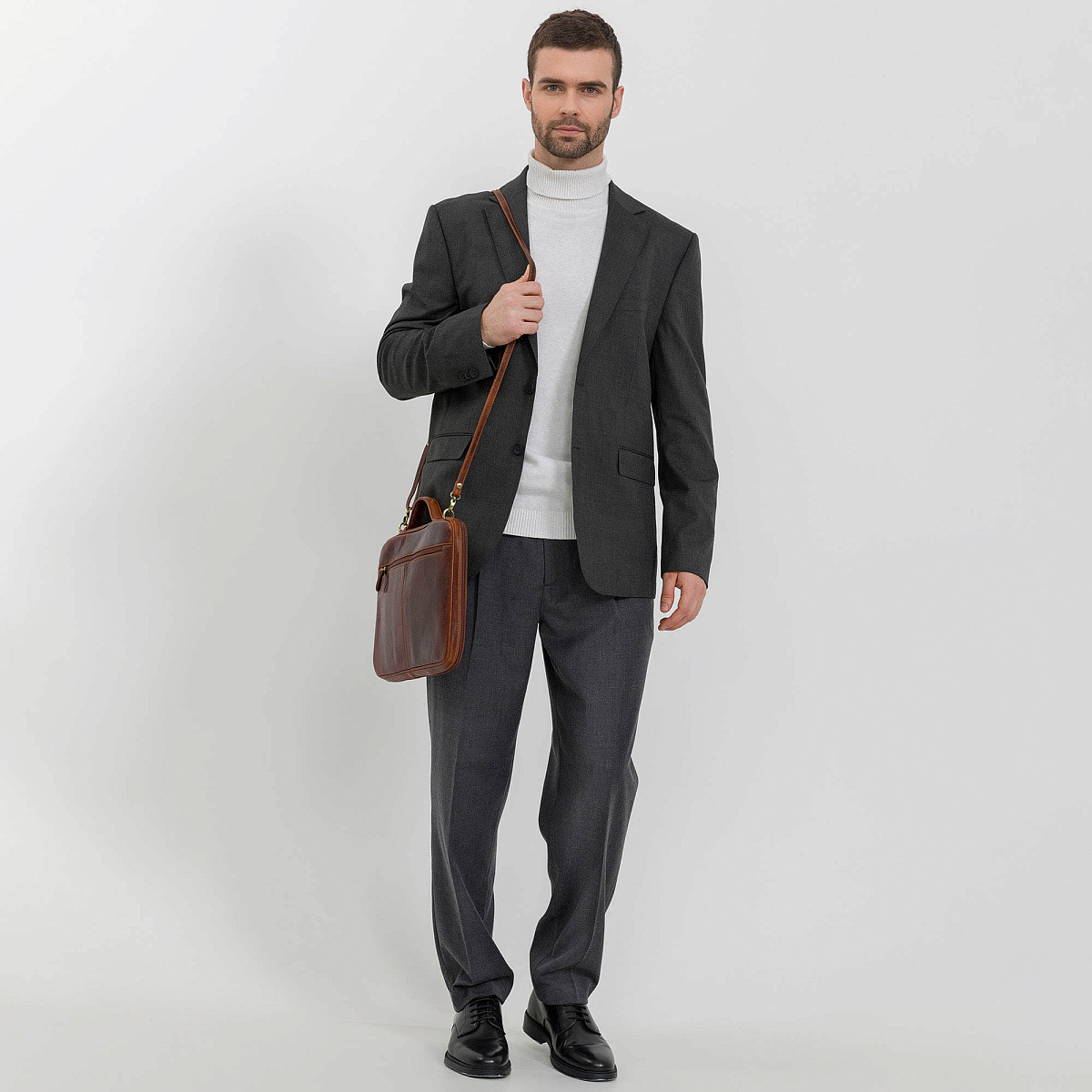 Папка для документов с ручкой Dr. Koffer из натуральной кожи