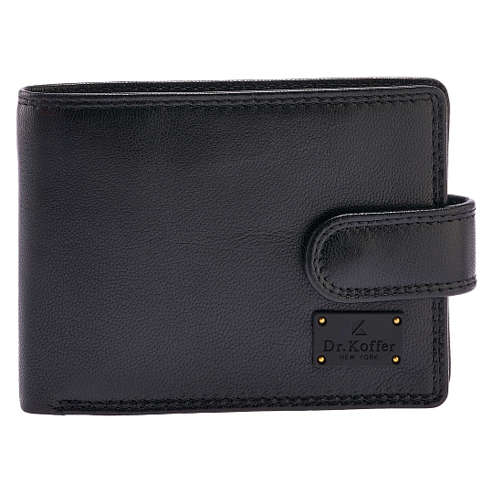 Портмоне Dr.Koffer из натуральной кожи черное