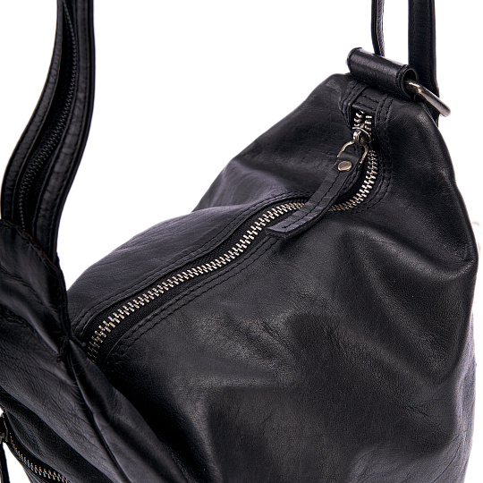 Сумка через плечо Dr.Koffer из натуральной кожи черная