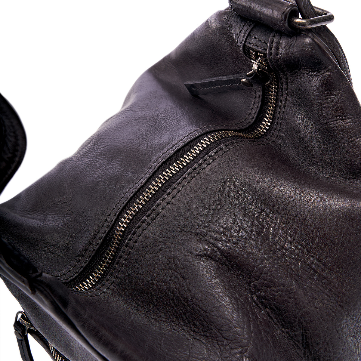 Сумка через плечо Dr.Koffer из натуральной кожи темно-серая