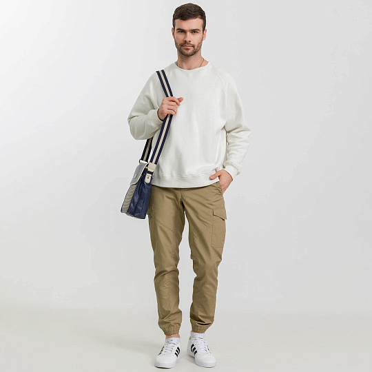 Сумка через плечо Dr.Koffer из натуральной кожи синяя