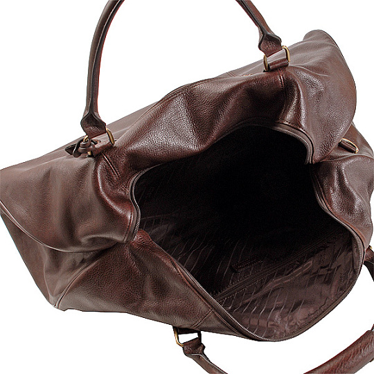 Темно-коричневая дорожная сумка из натуральной кожи Dr.Koffer B242081-02-09