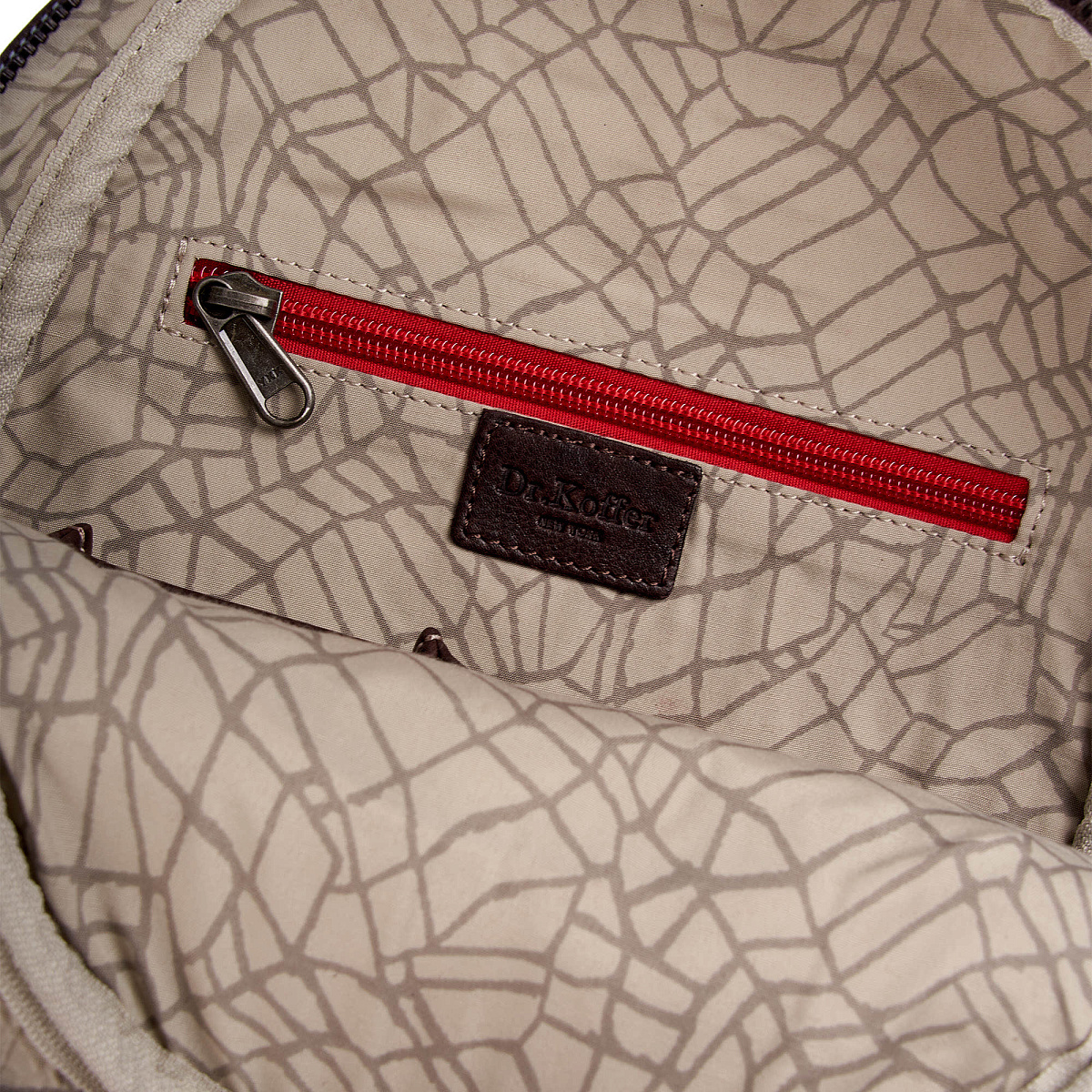 Рюкзак Dr.Koffer из натуральной кожи темно-коричневый