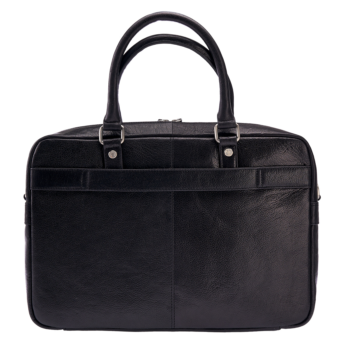 Деловая сумка Dr.Koffer из натуральной кожи черная