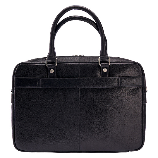 Деловая сумка Dr.Koffer из натуральной кожи черная