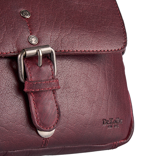 Женская сумка Dr. Koffer из натуральной кожи бордовая