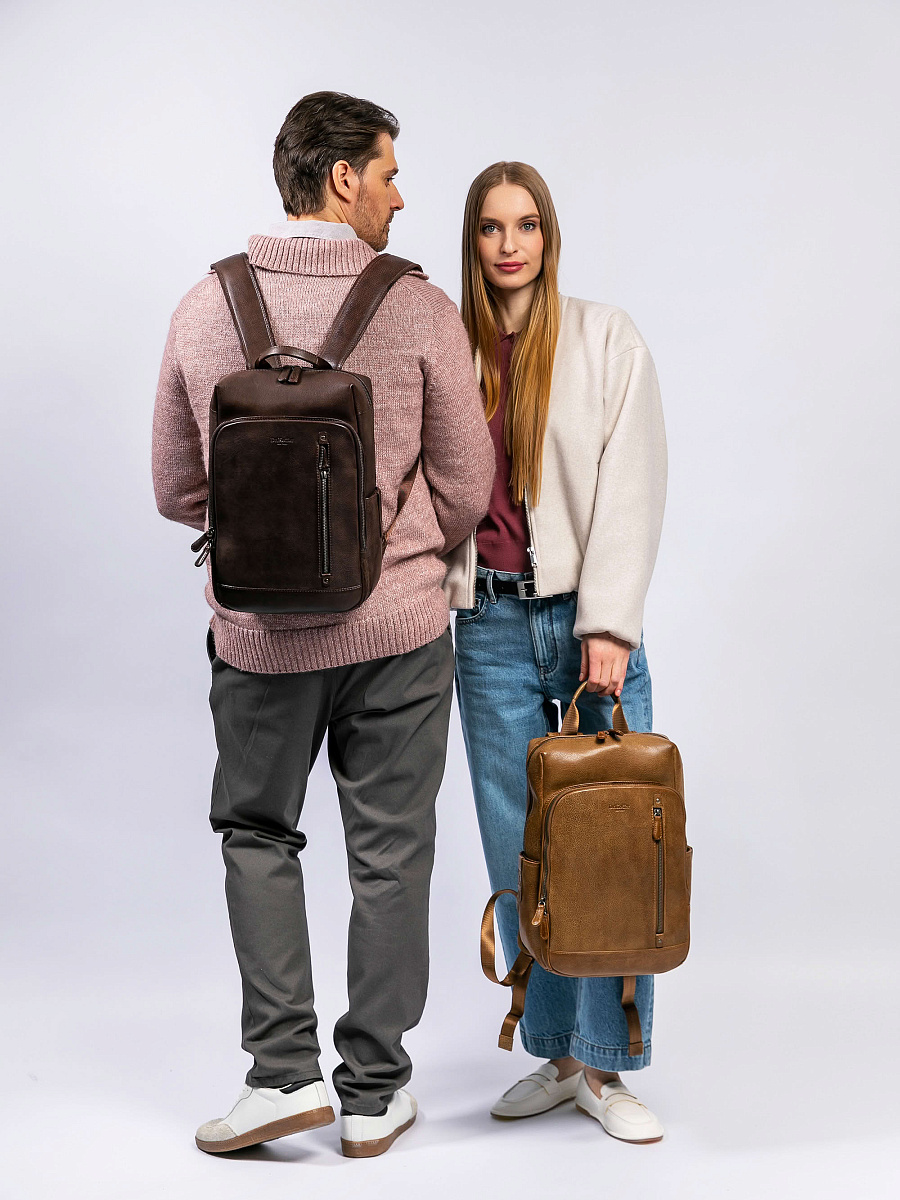 Рюкзак Dr. Koffer из натуральной кожи коричневый