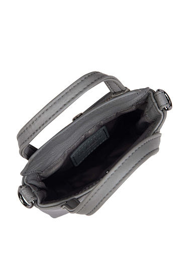 Сумка через плечо Dr.Koffer из натуральной кожи серая