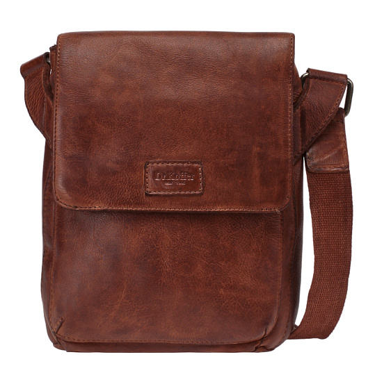 Сумка через плечо Dr.Koffer из натуральной кожи коричневая