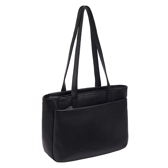 Женская сумка Dr.Koffer из натуральной кожи чёрная