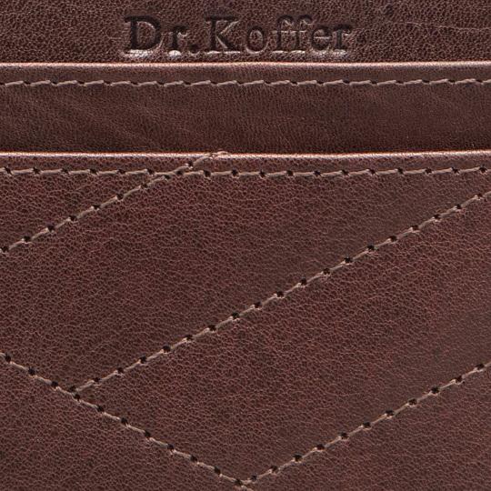 Кредитница Dr.Koffer из натуральной кожи коричневая