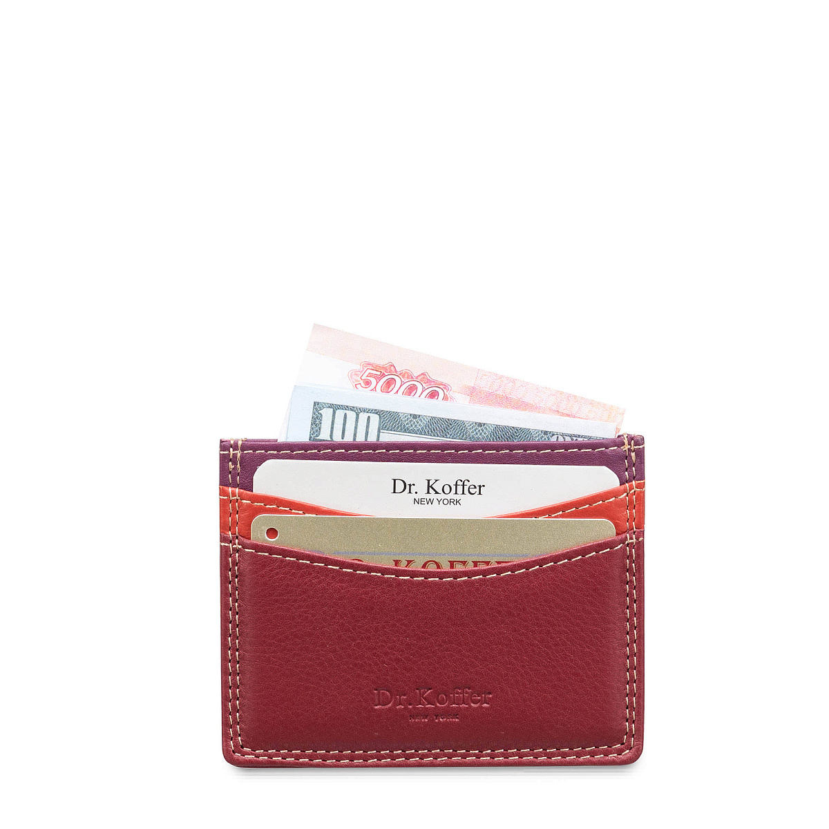 Кредитница Dr.Koffer из натуральной кожи коричневая