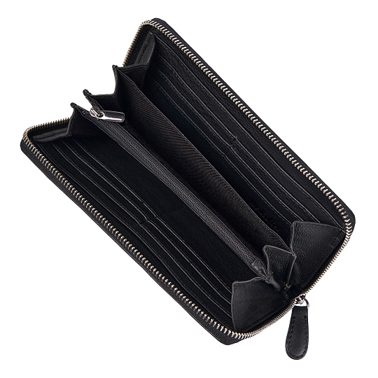 Портмоне Dr.Koffer из натуральной кожи черное